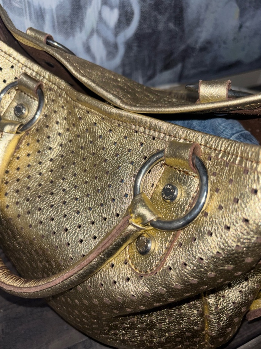 Plinio Visonà gold metallic top handle tote - Picture 6 of 10
